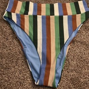 Aerie Stripped Bikini Bottoms